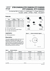 DataSheet STF12NM50N pdf